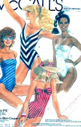 8564 MCCALLS  2 WAY STRETCH KNIT  1 PIECE BATHING SUIT PATTERN  6-10 or 8-12; 10-14  12-14 (D) choice
